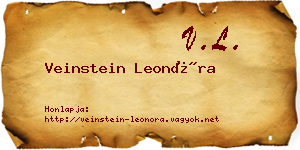 Veinstein Leonóra névjegykártya